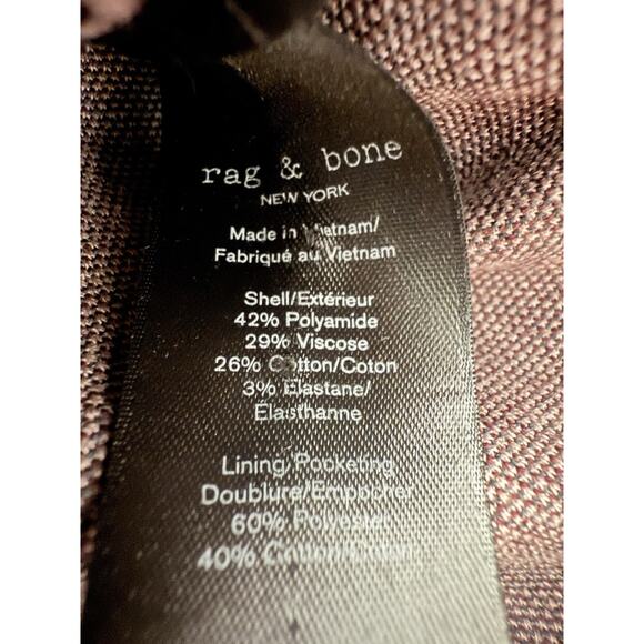 Rag & Bone Slade Blazer Pink Houndstooth Button Front Jacket NWOT Sz 4 - Picture 5 of 12